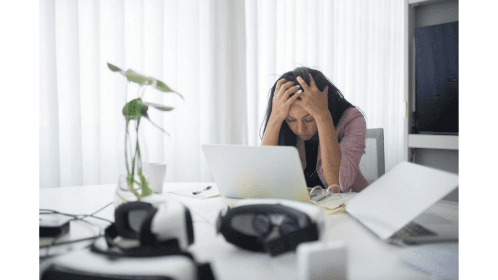 How to survive a toxic workplace stressed woman in an office working